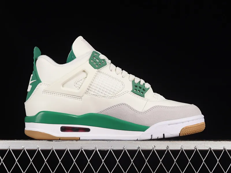 All categories Air Jordan Jordan series basketball shoes Air Jordan 4 LW version Nk SB x Air Jordan 4 "Pine Green" AJ4 Joe 4 joint white green DR5415-103